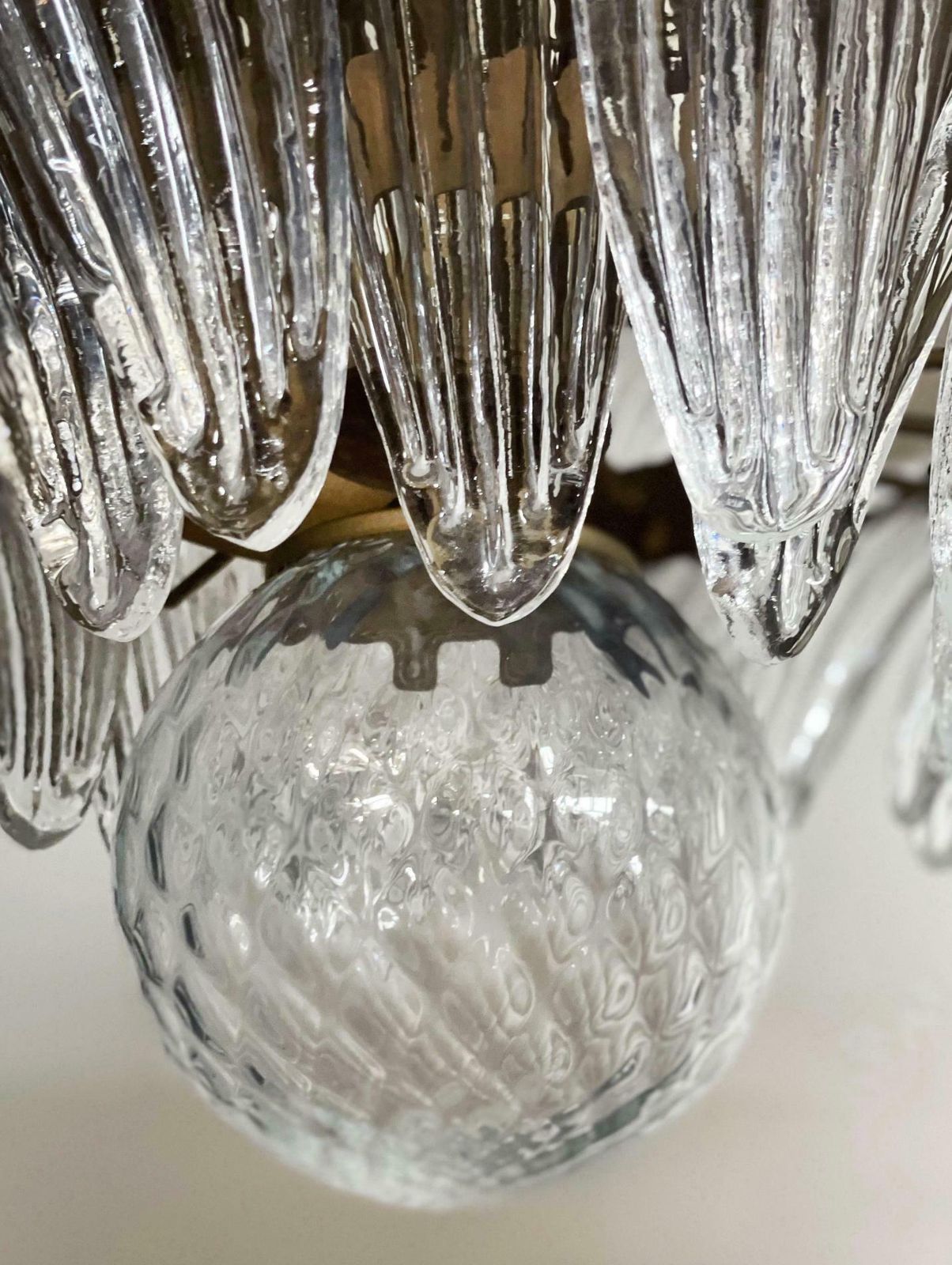 Mid 20th Century Spectacular Pair Of Venetian Chandeliers. Murano, 1980s photo vinterior