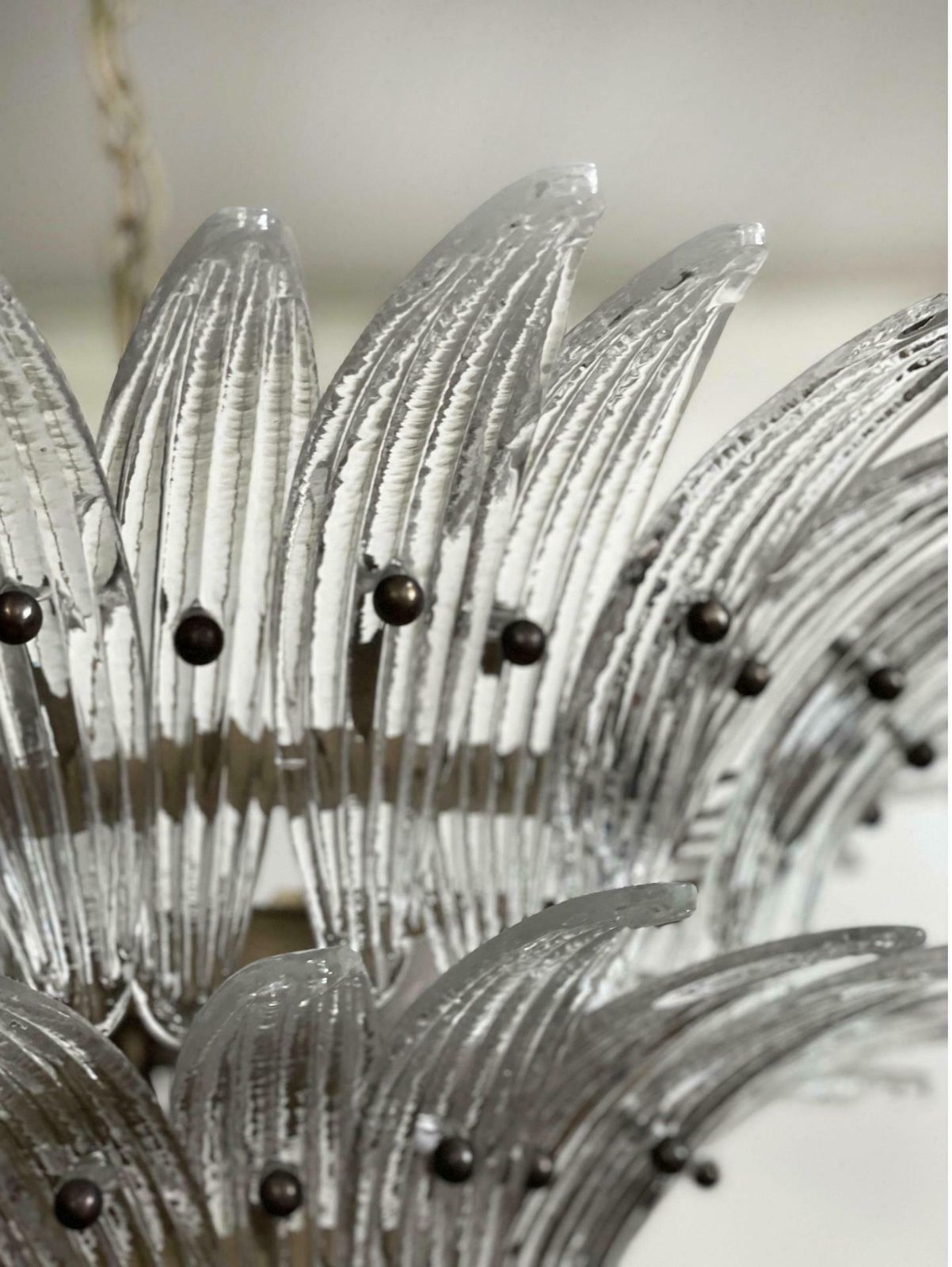 Mid 20th Century Spectacular Pair Of Venetian Chandeliers. Murano, 1980s photo buy