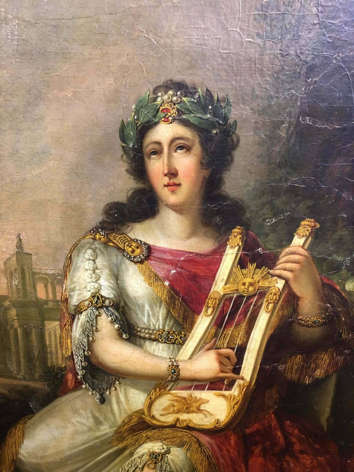 Emperor Nero Plays The Lyre While Rome Burns By F. Ugeri. Rome, Circa 1810 photo for sale