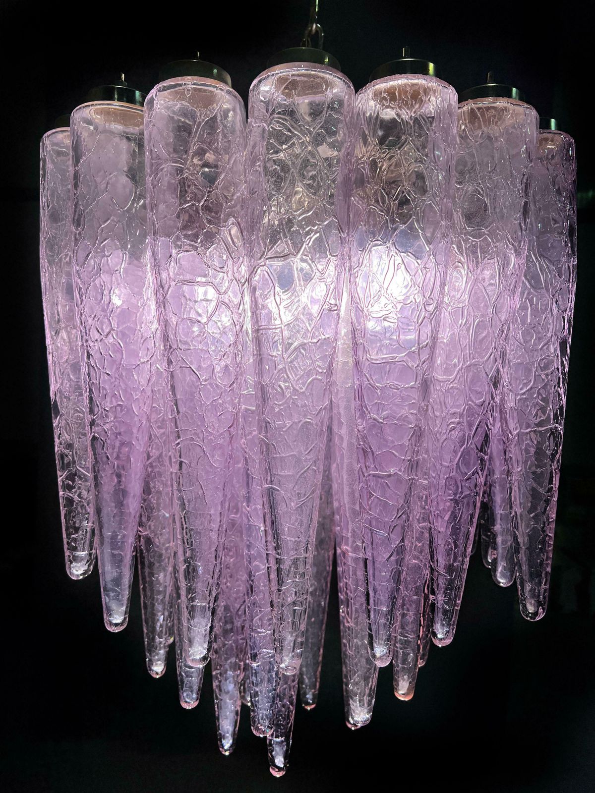 Spectacular Murano Fuxia Glass Chandelier, 1980 photo 6057.0