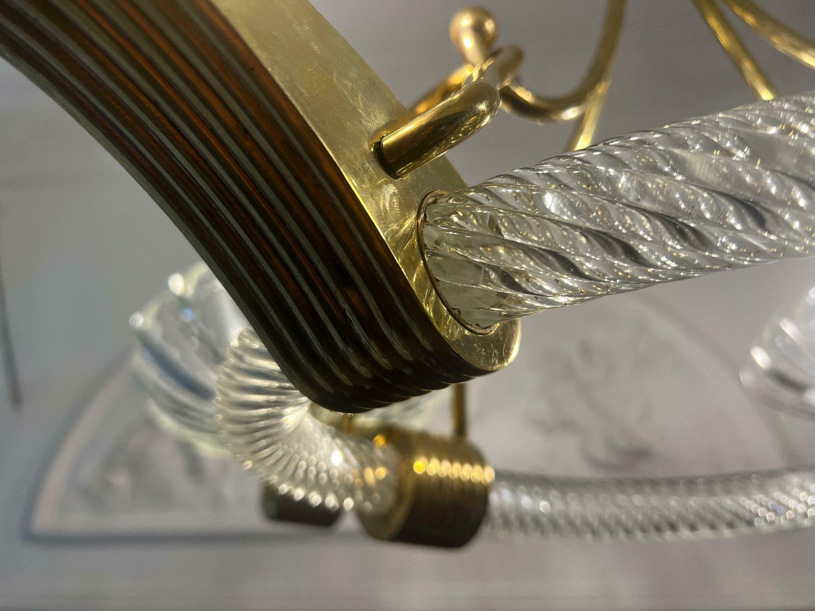 Lighting Chandelier By Barovier & Toso, Murano, 1940s photo