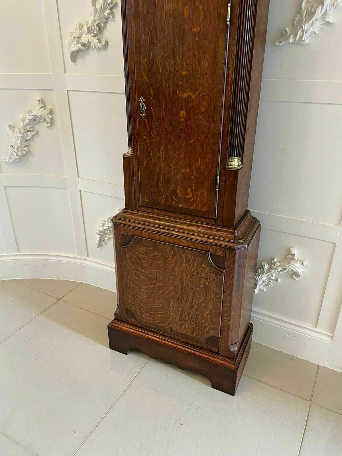 Antique George III Quality 8 Day Oak Longcase Clock By Walker Of Nantwich photo for sale