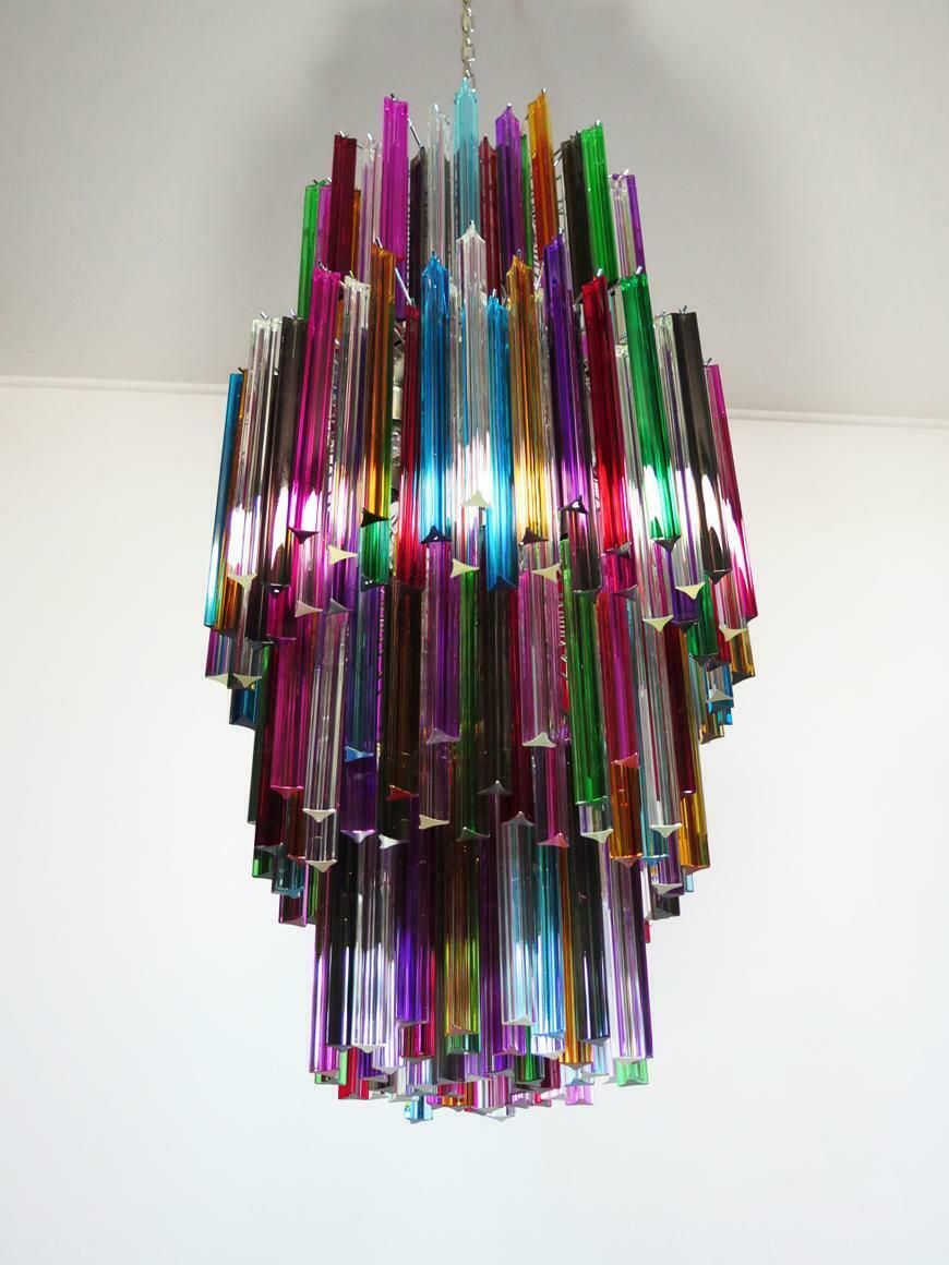 11306.0 Amazing Pair Italian Murano Arlecchino Glass Chandeliers photo