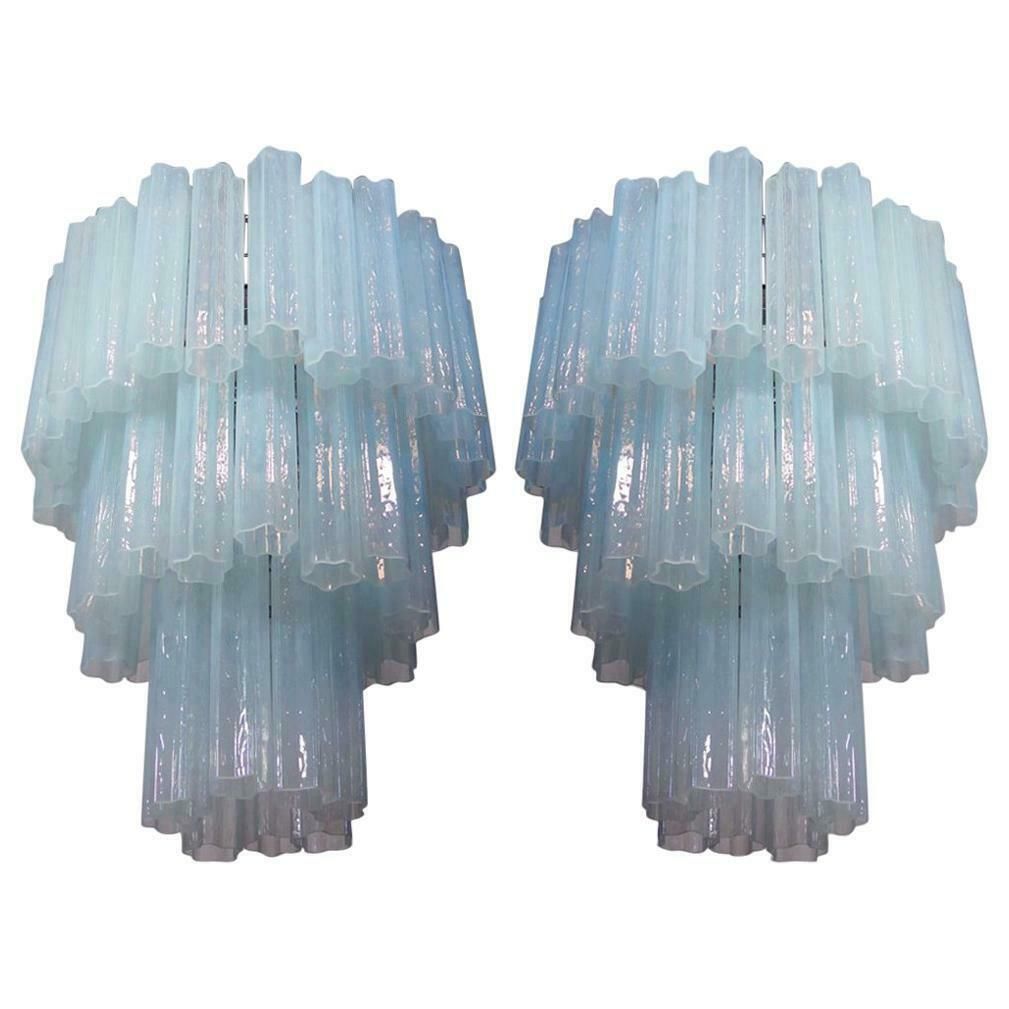 Pair Tronchi (48) Chandelier In Toni Zuccheri Style For Venini, Murano