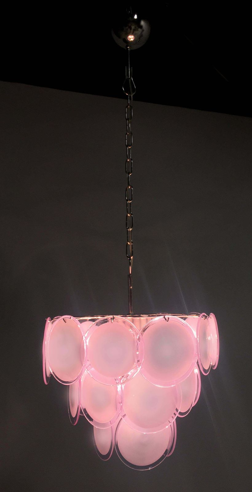 Disc Murano Glass Chandeliers By Vistosi Style photo for sale