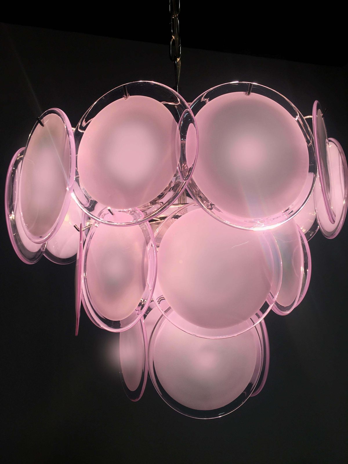 Disc Murano Glass Chandeliers By Vistosi Style photo vinterior