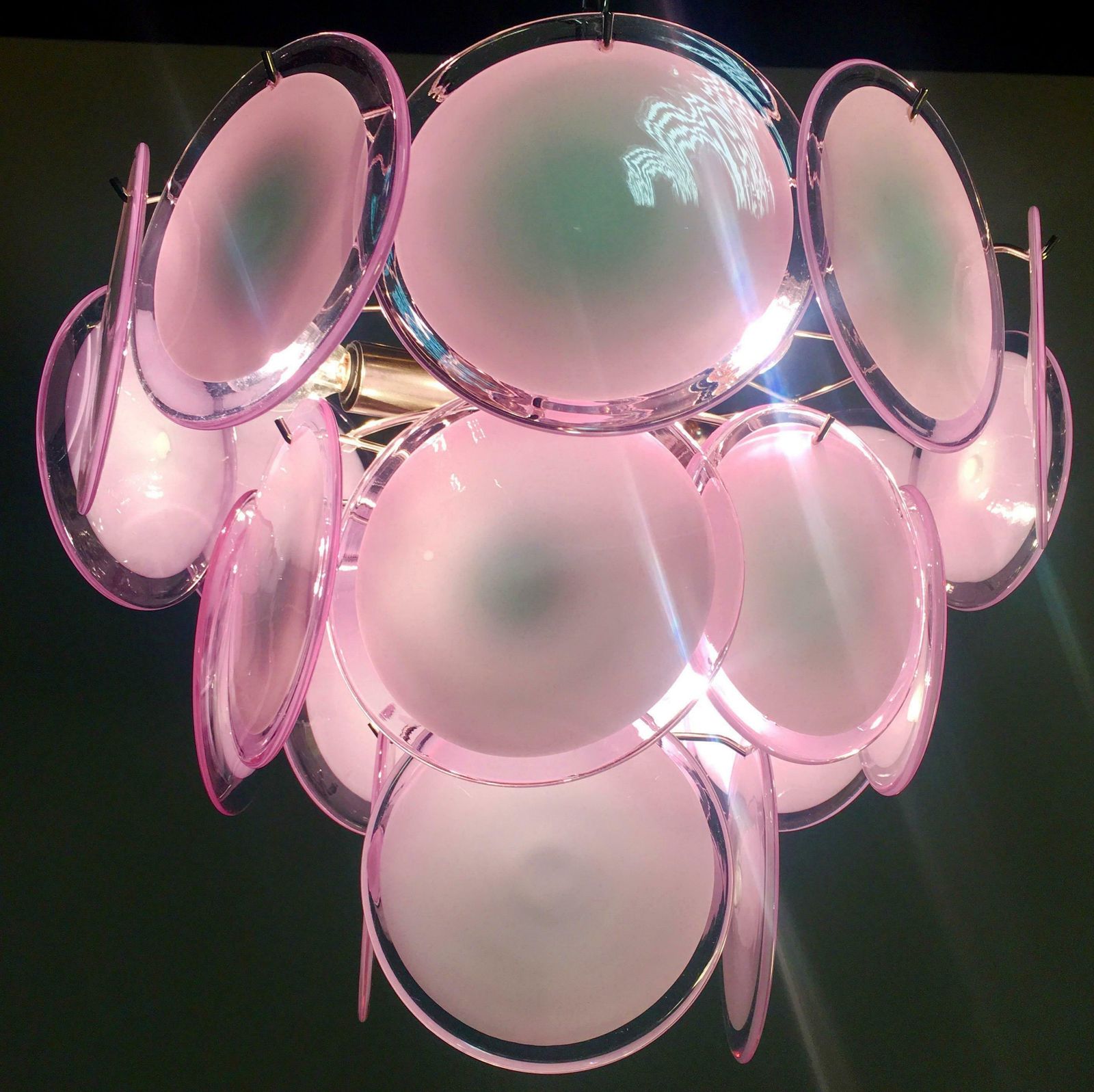1212.0 Disc Murano Glass Chandeliers By Vistosi Style photo