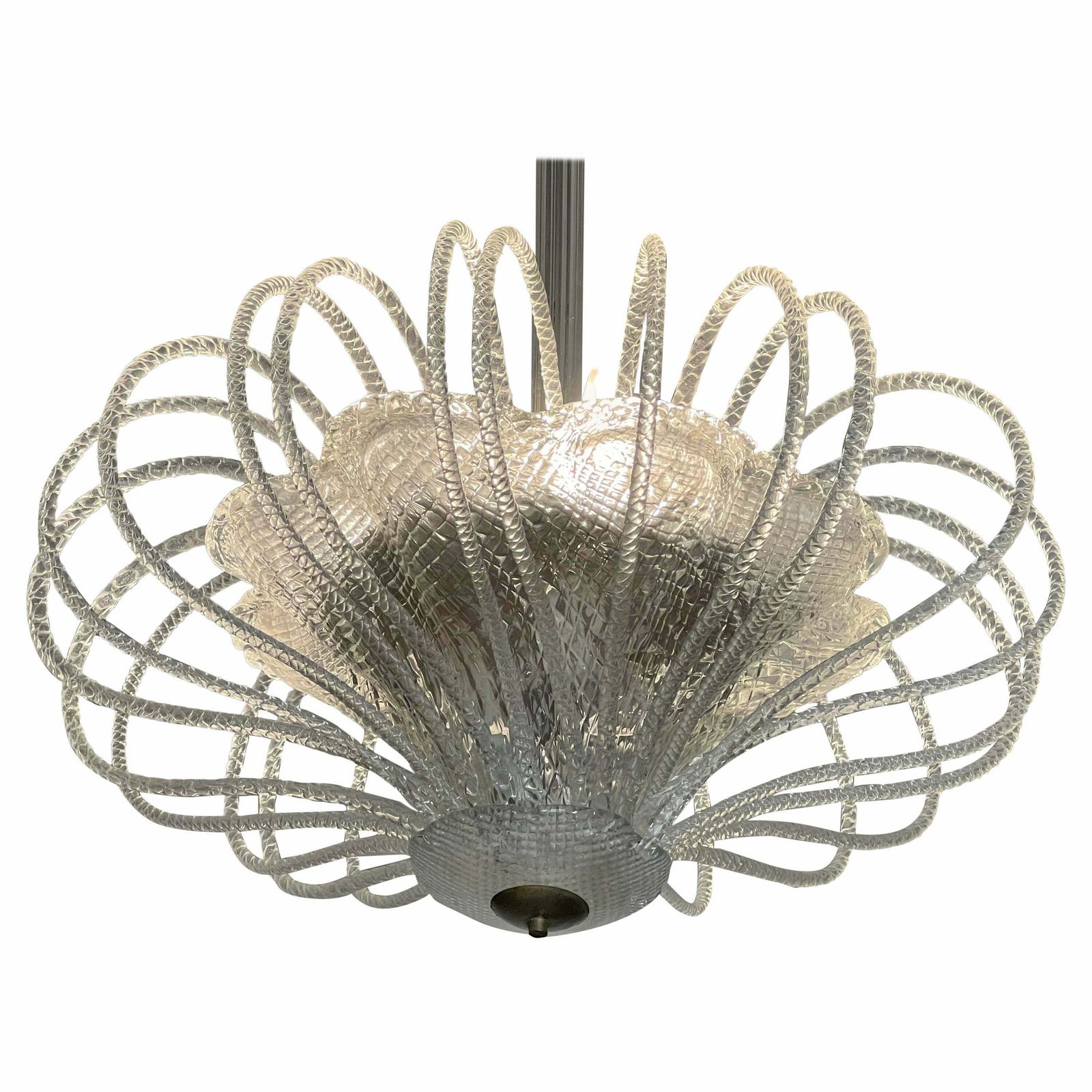 Stunning And Original Chandelier By Barovier & Toso, Murano, 1940s