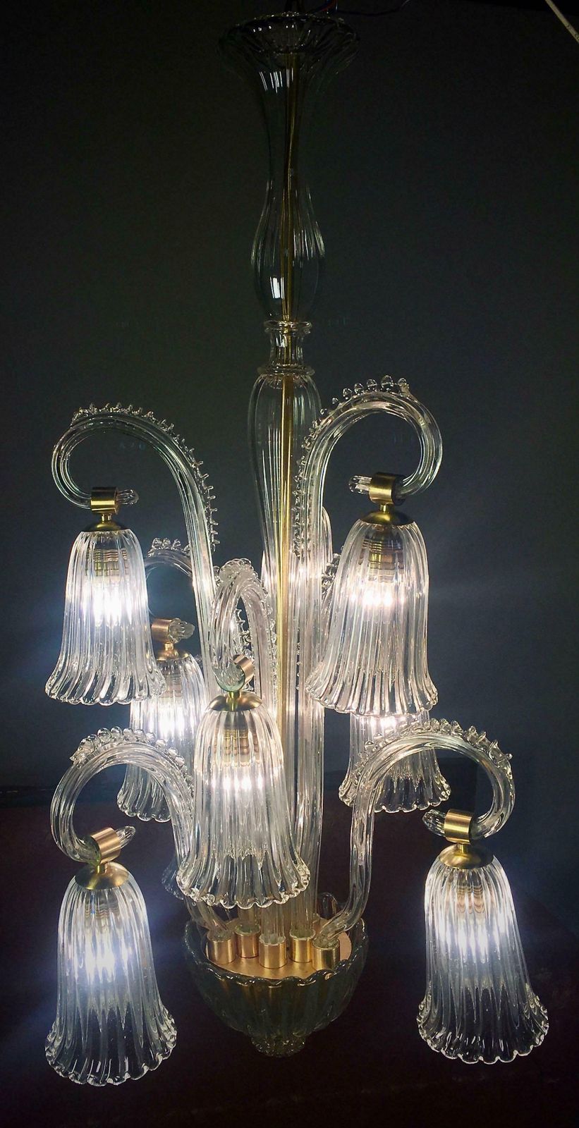 Charming Italian Chandelier By Ercole Barovier, Murano, 1940s photo buy