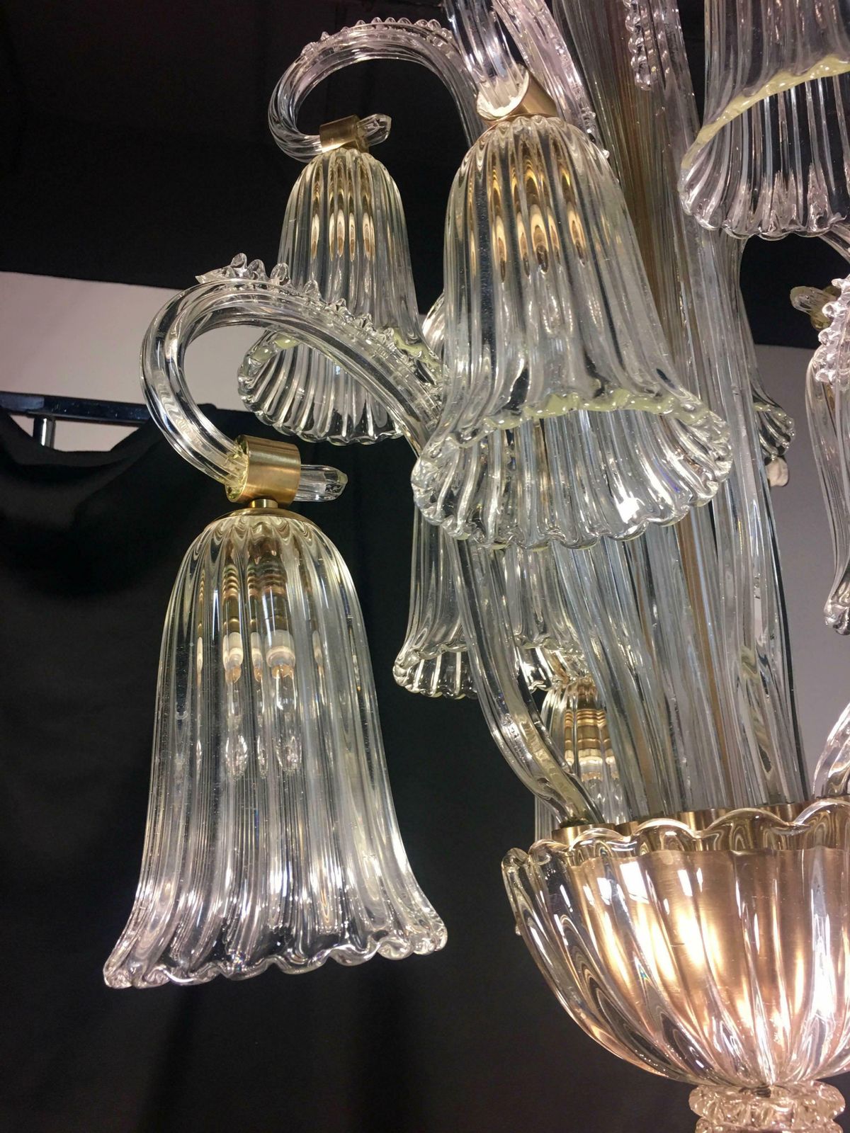 Lighting Charming Italian Chandelier By Ercole Barovier, Murano, 1940s photo
