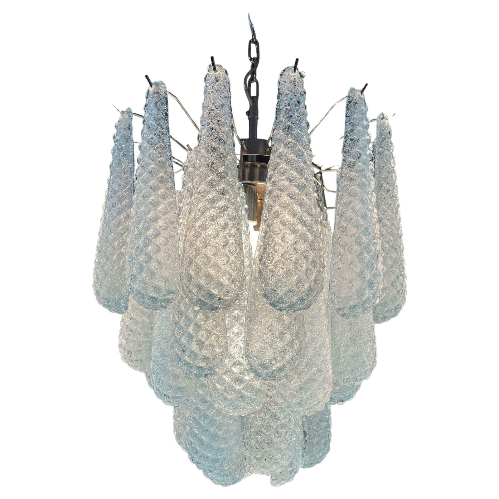 Fascinating Pair Of Italian Murano Glass Chandeliers photo Lighting