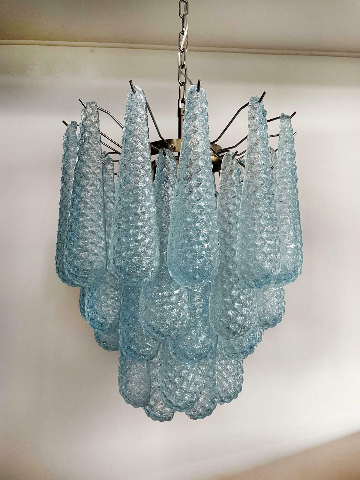 Lighting Fascinating Pair Of Italian Murano Glass Chandeliers photo
