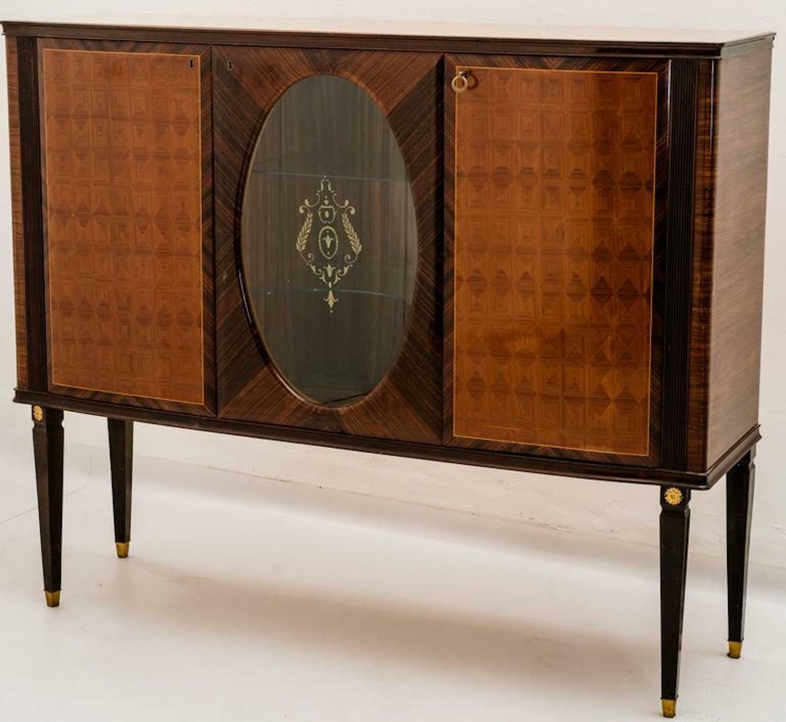 Italian Bar Cabinet In The Manner Of Paolo Buffa, 1950s photo for sale