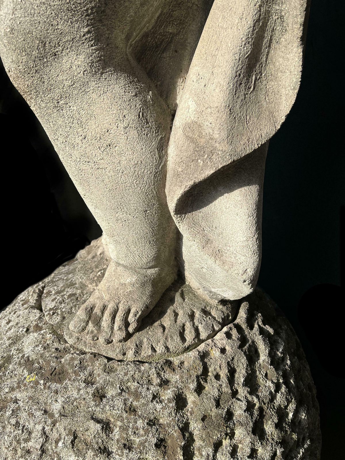 Garden Decor Puer Mingens, Charming Garden Sculpture In Vicenza Stone, 1960 photo