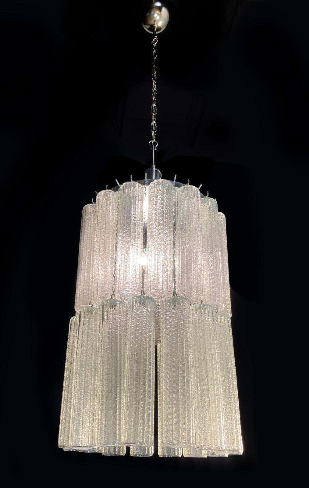 Fine Italian Chandelier By Venini, Murano, 1950 photo Lighting