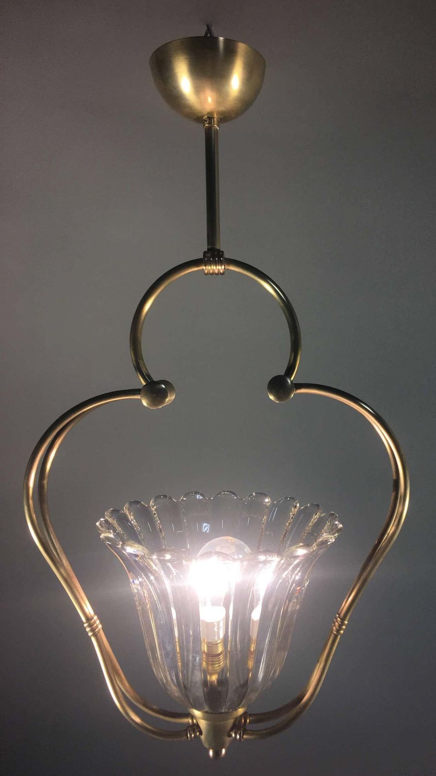 Art Deco Italian Chandelier By Ercole Barovier, Murano, 1940 photo buy