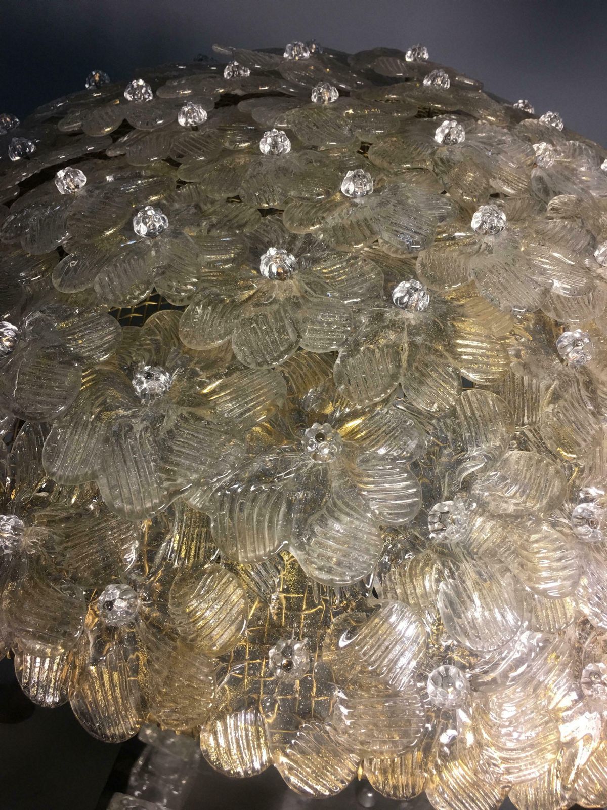 Ceiling Flower Lamp By Barovier & Toso, Murano, 1980s photo 1616.0