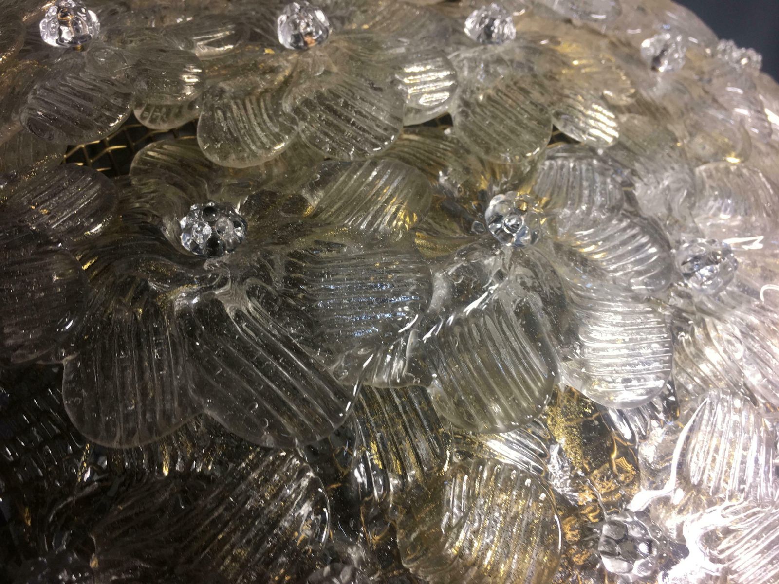 Ceiling Flower Lamp By Barovier & Toso, Murano, 1980s photo buy