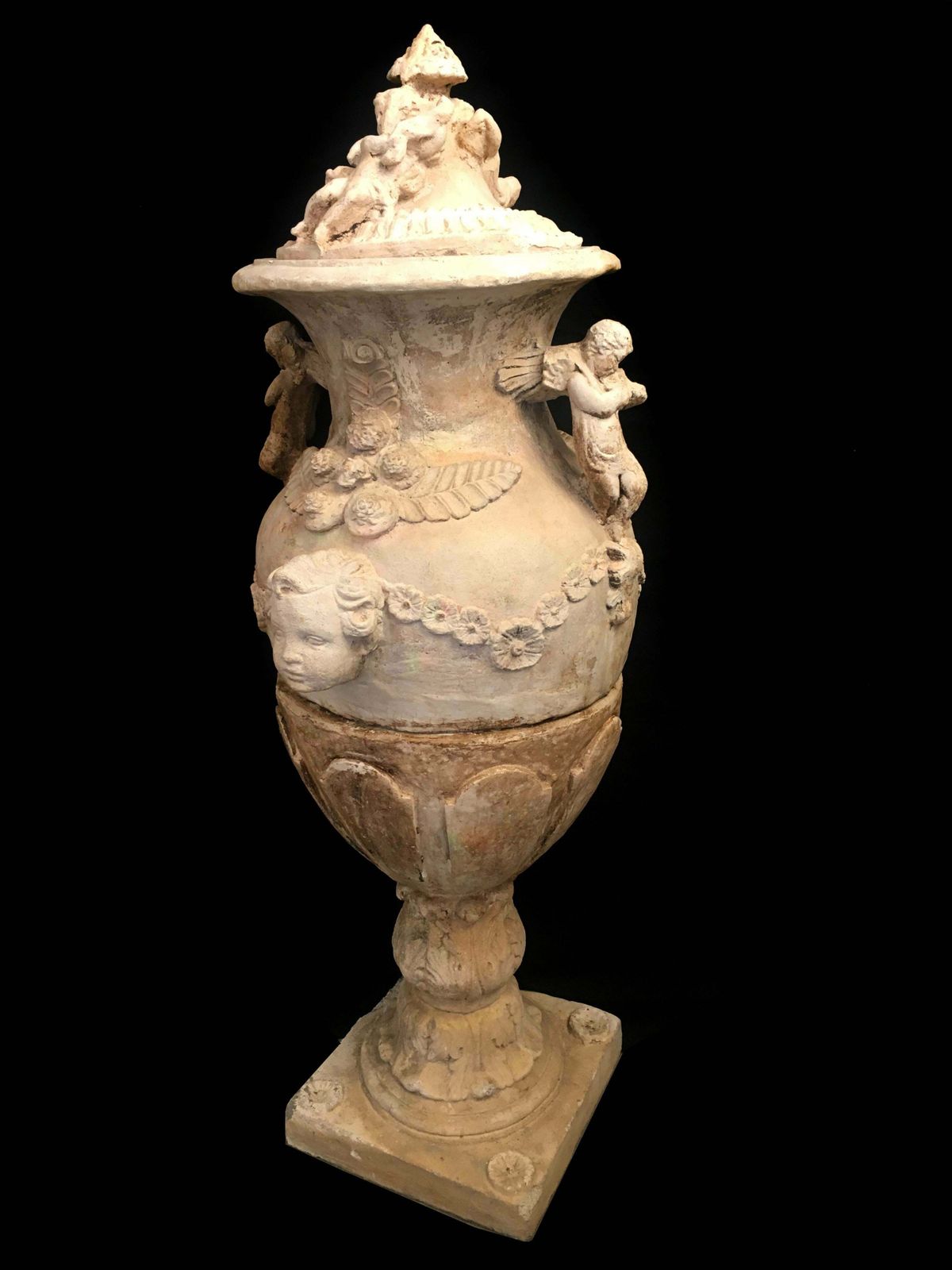 Pair Of Old Italian Stone Garden Vases. Florence, Late Of 18th Century photo for sale