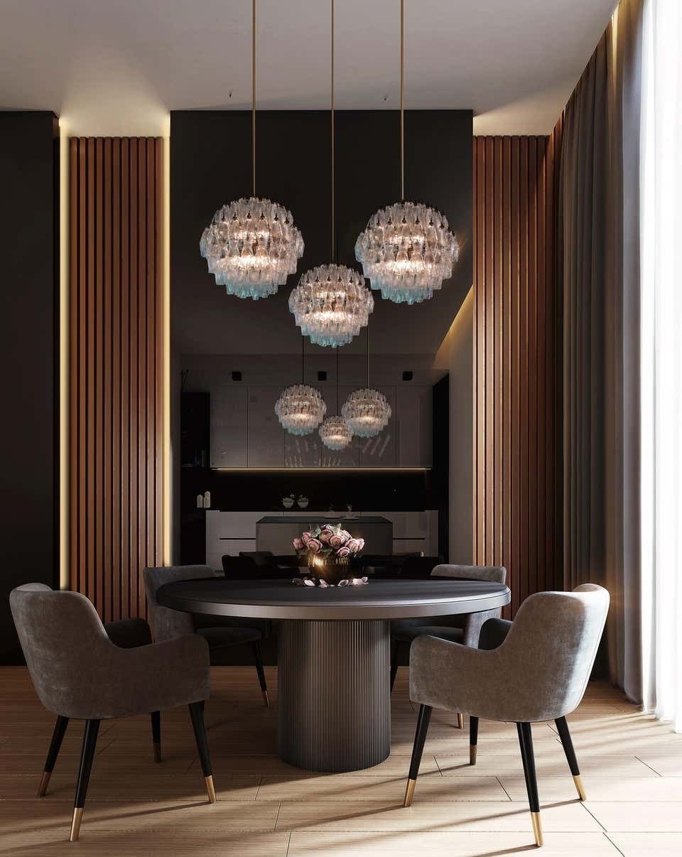 Spectacular Murano 140 Poliedri Chandelier, Carlo Scarpa Style, Murano photo furniture