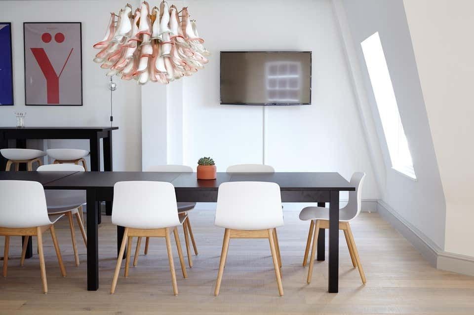 Pair Of Italian 64 Petals Chandeliers Ceiling Light, Murano photo vinterior
