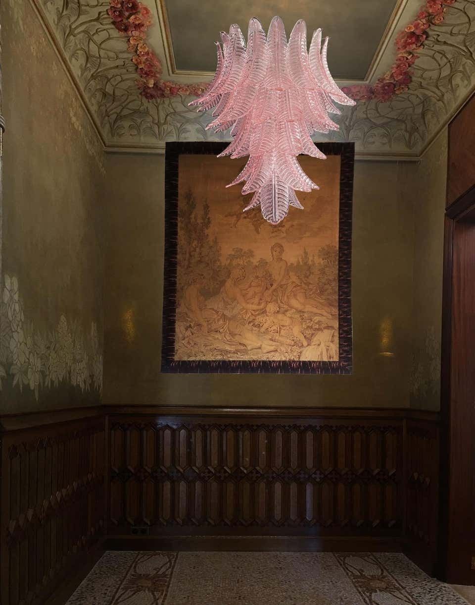 Gorgeous Pair Of Murano Glass Chandeliers photo furniture