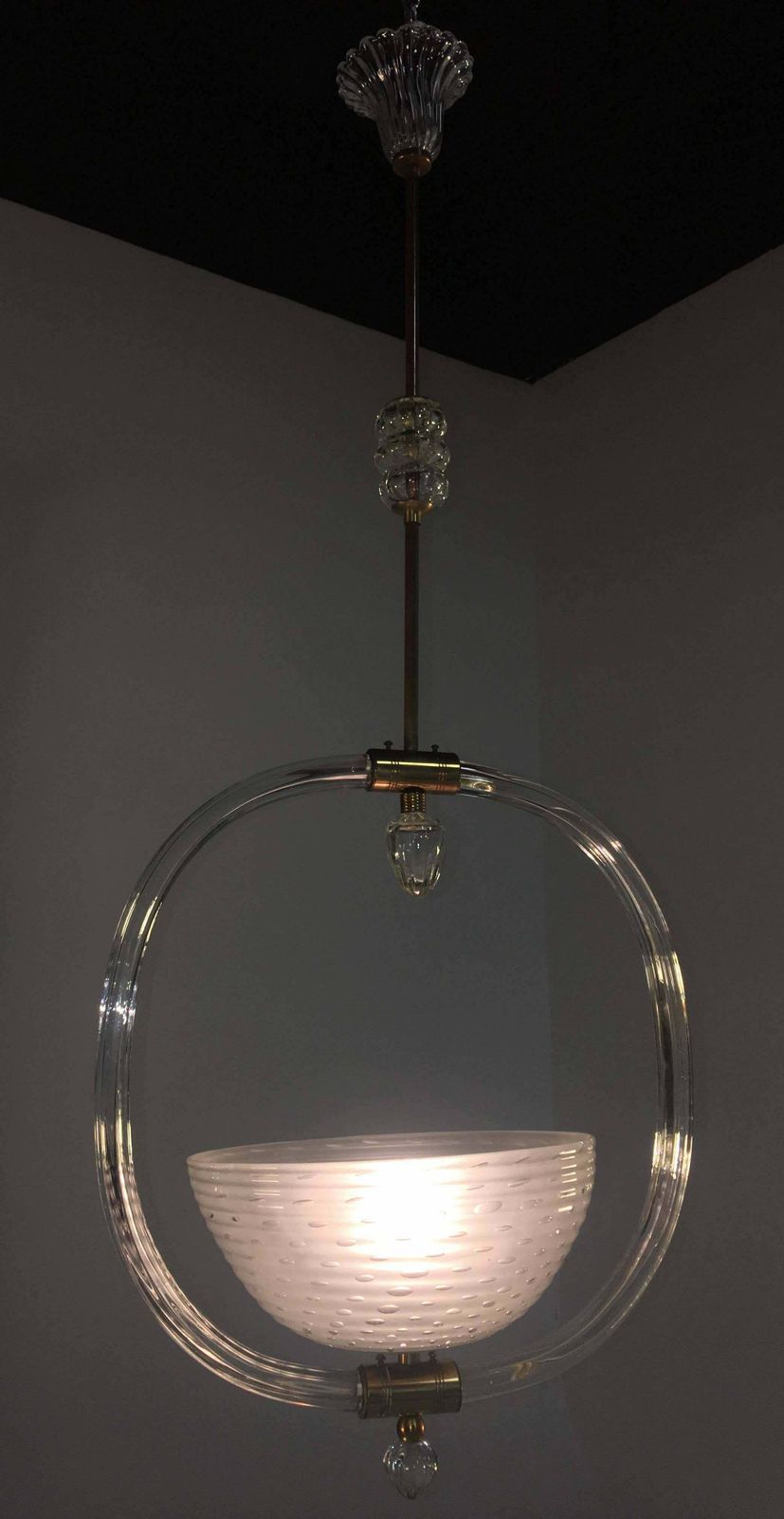 Charming Italian Chandelier By Barovier & Toso, Murano, 1940 photo Lighting