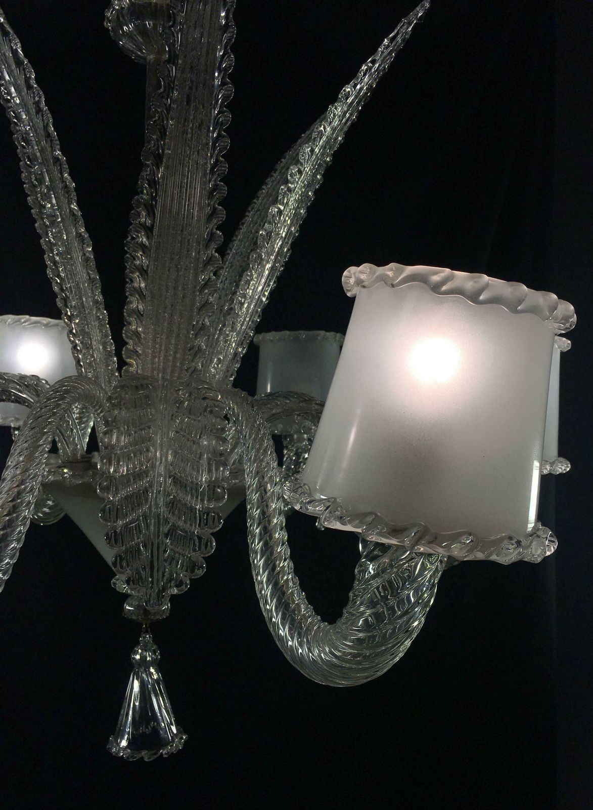 Chandelier By Barovier & Toso, Murano, 1940s photo buy