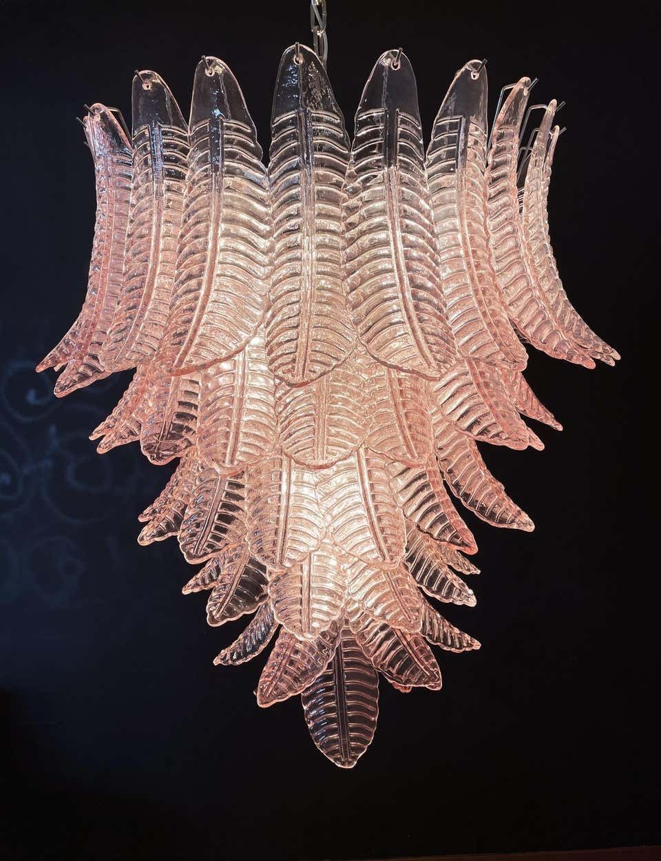 Beautiful Pair Of Murano Leaves Chandeliers photo Lighting