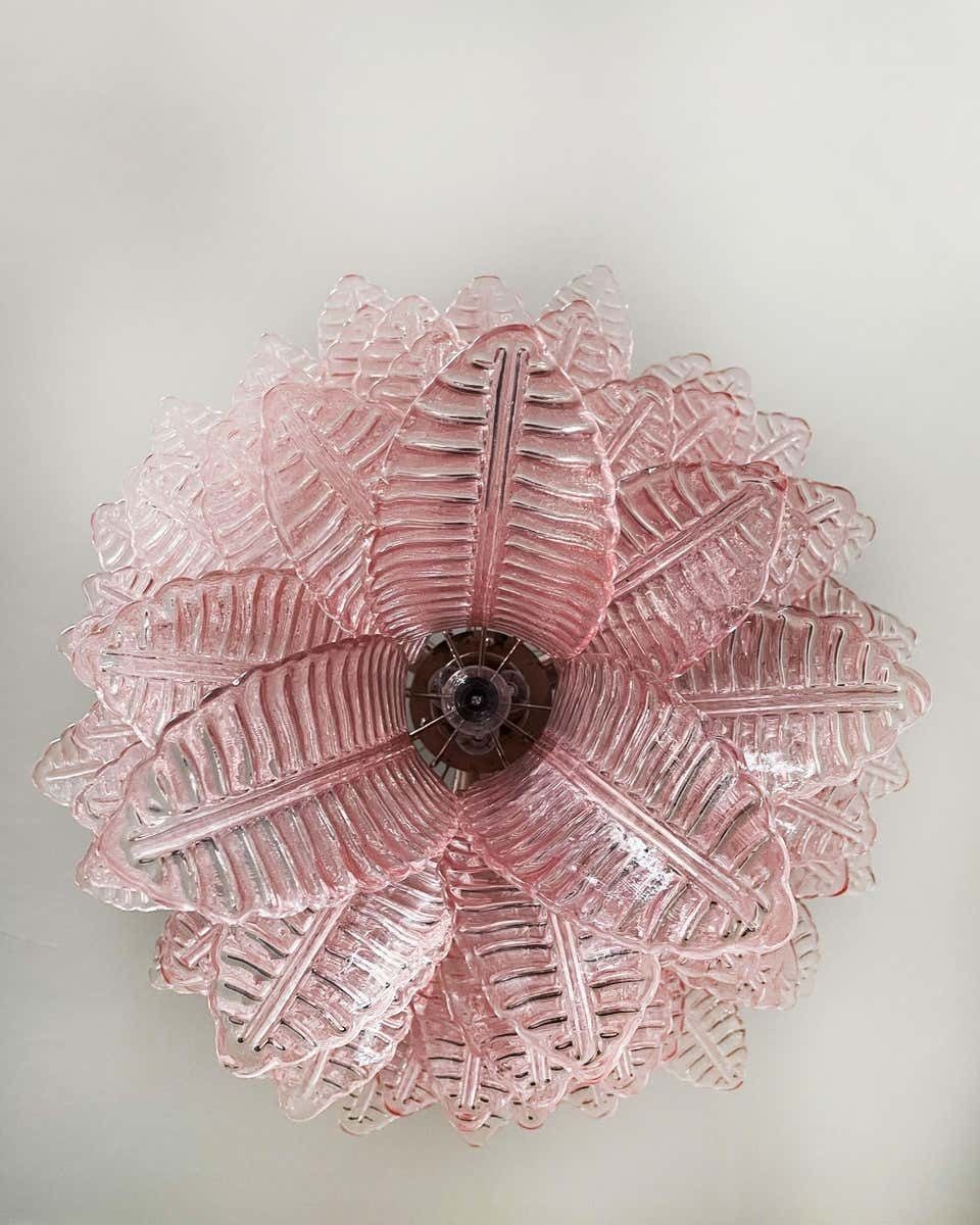 Beautiful Pair Of Murano Leaves Chandeliers photo vintage