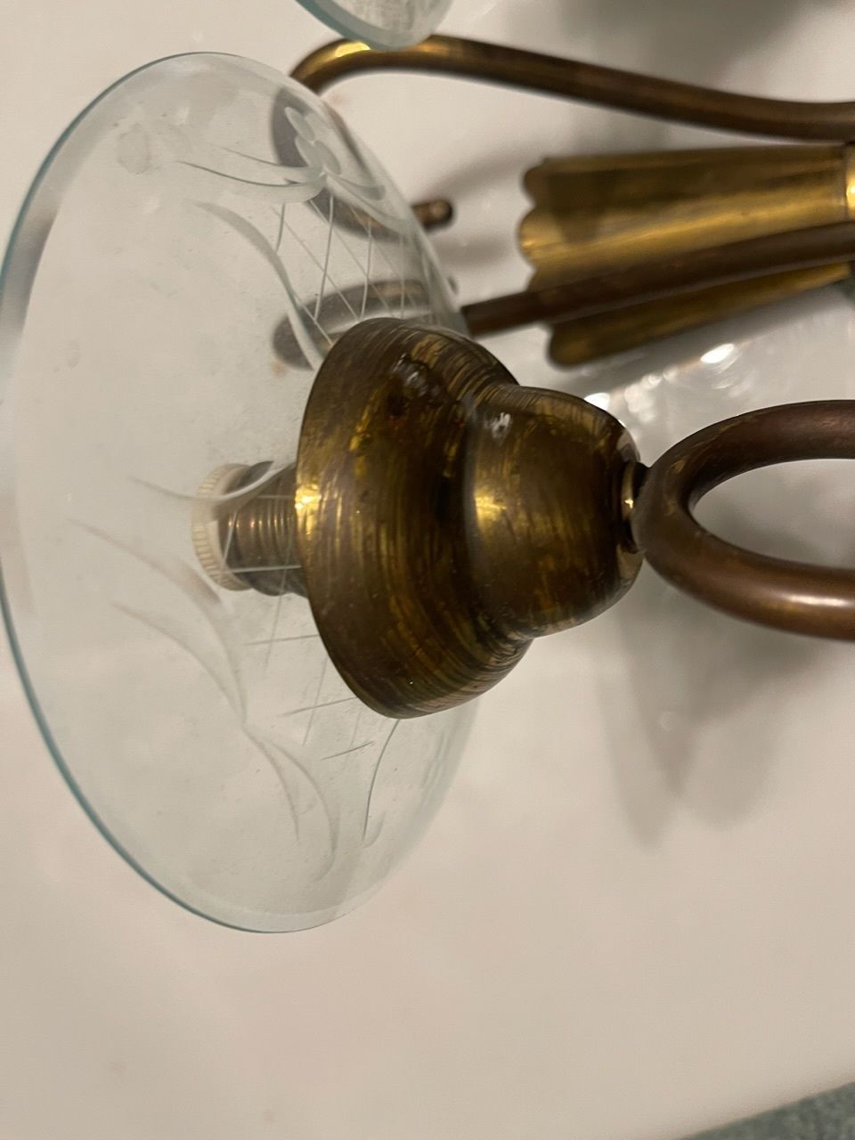 Bronze Etched Glass Sconces Set Of 2 By Pietro Chiesa photo Lighting