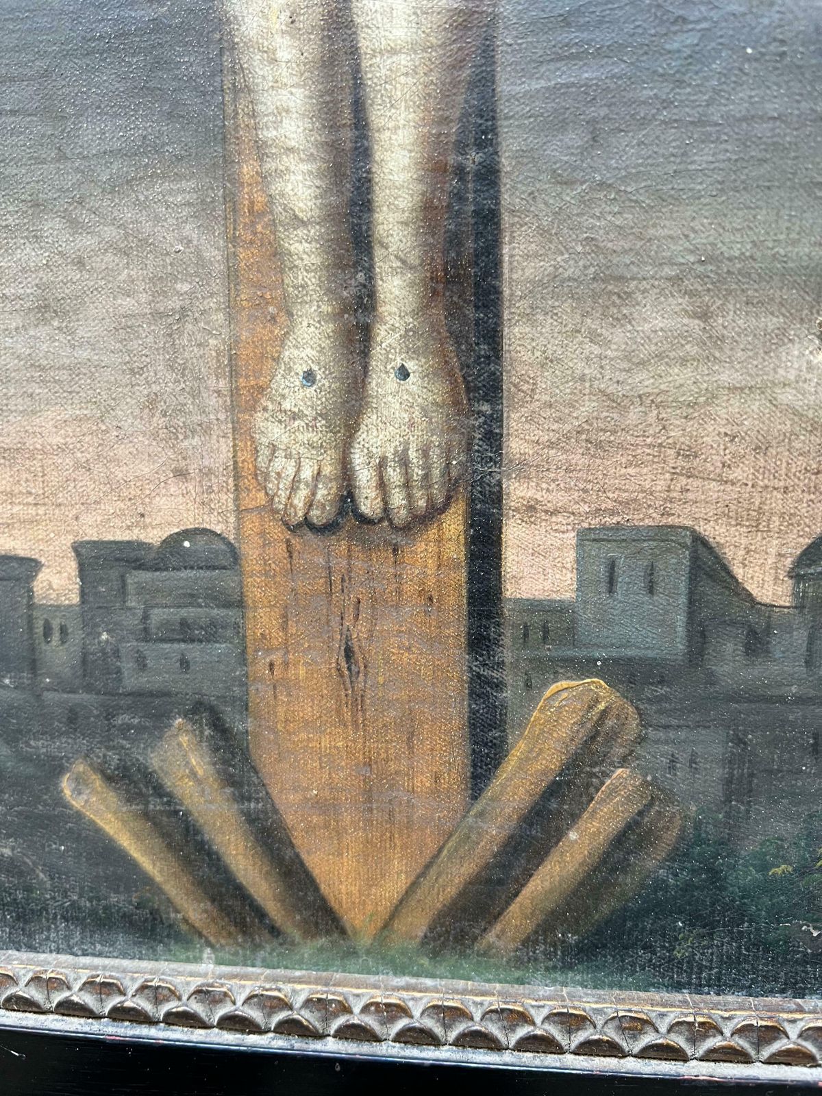 Christ On The Cross And His Mother After The Deposition, Italy, 18th Century photo for sale