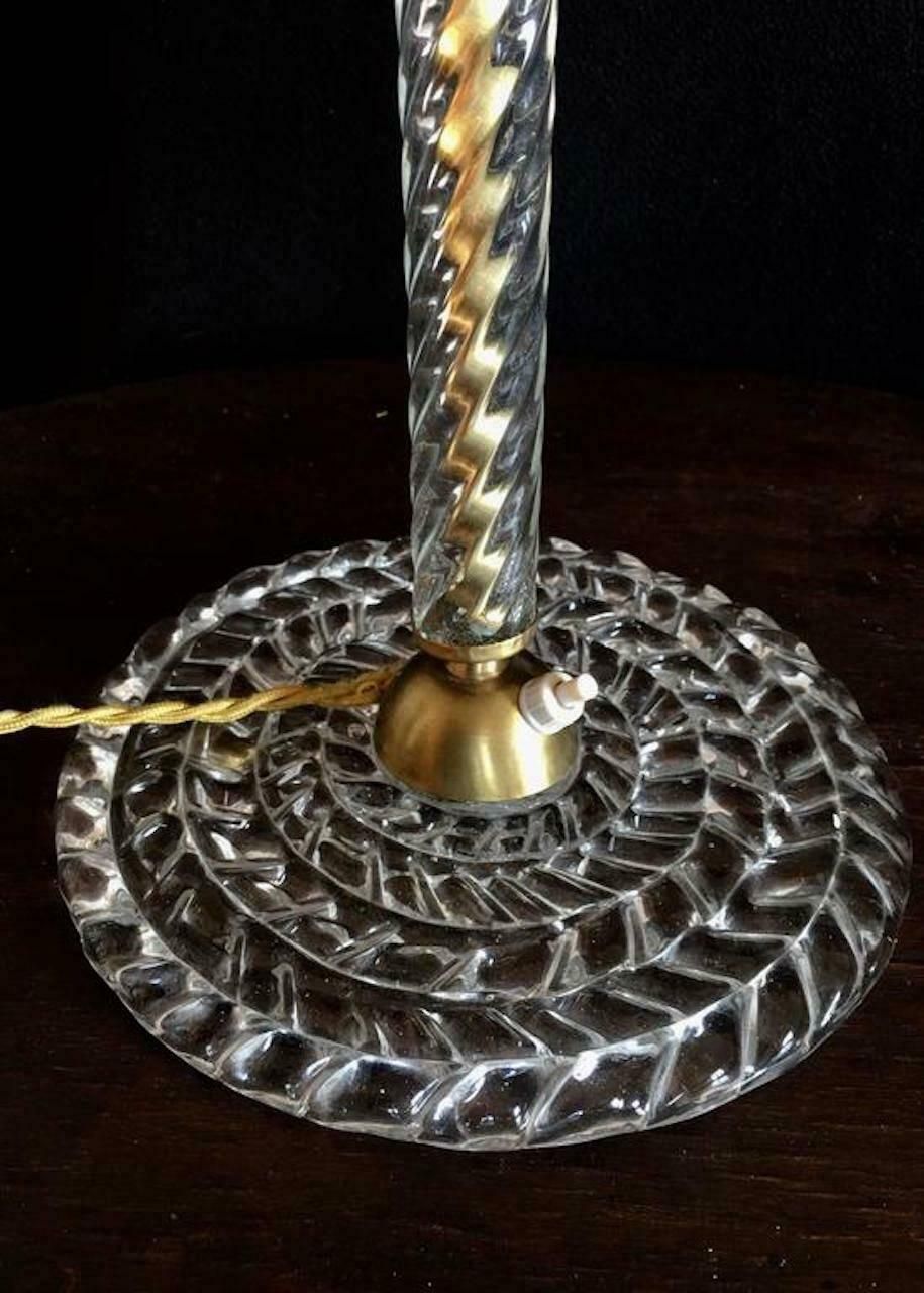 Table Lamp Art Deco By Ercole Barovier, Murano, 1940s photo for sale