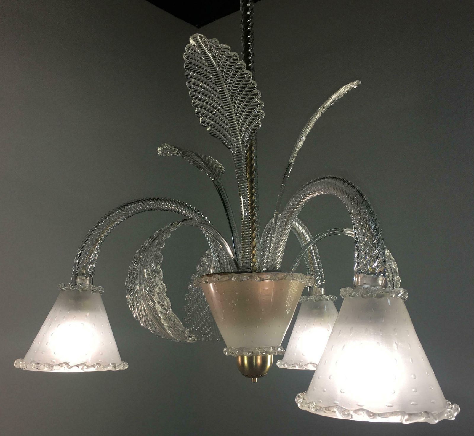 photo furniture Chandelier By Barovier & Toso, Murano, 1940s