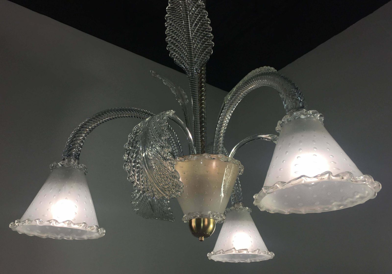 photo vinterior Chandelier By Barovier & Toso, Murano, 1940s