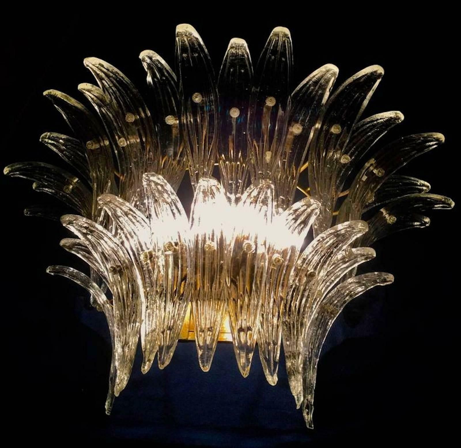 Italian Palmette Sconces By Barovier & Toso, Murano, 1960 photo vintage