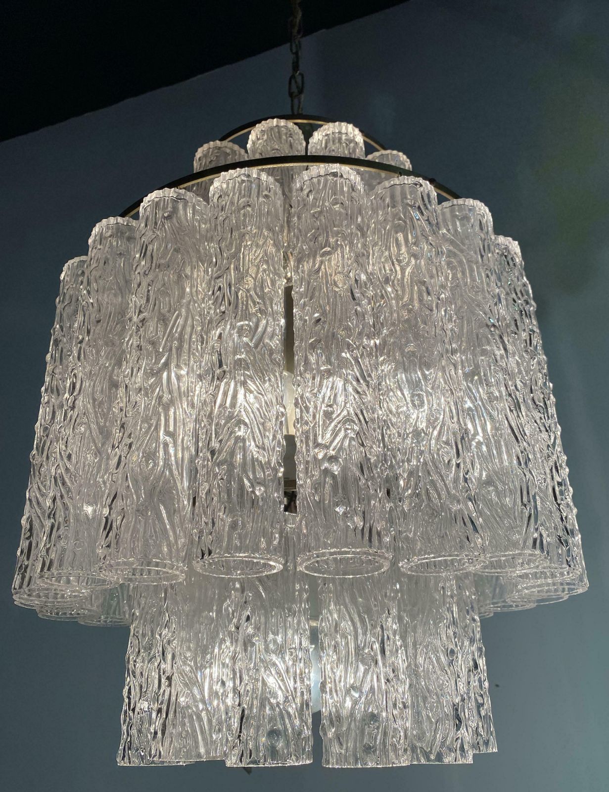 Italian Tronchi Chandelier By Toni Zuccheri For Venini, Murano, 1950 photo vinterior