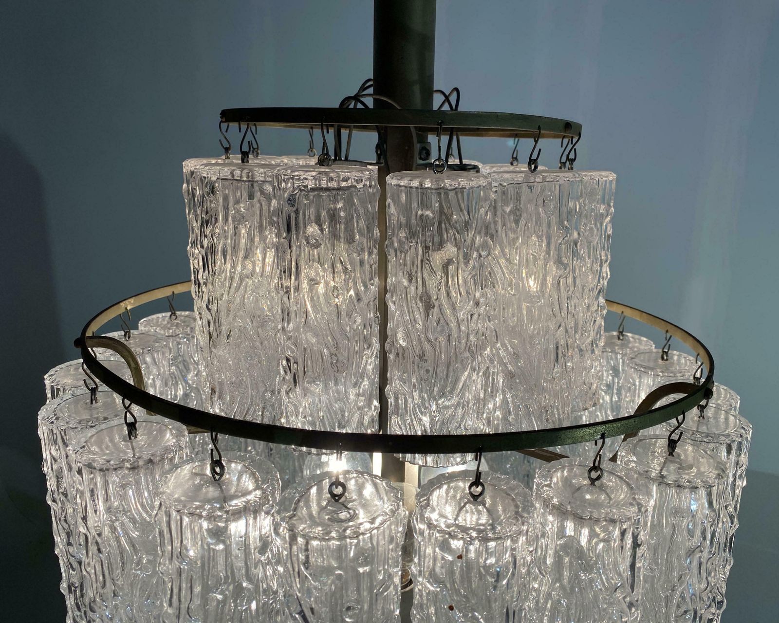 Italian Tronchi Chandelier By Toni Zuccheri For Venini, Murano, 1950 photo vintage