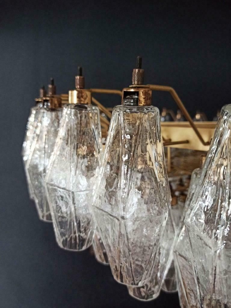 photo vintage Pair Of Poliedri Chandeliers, Murano