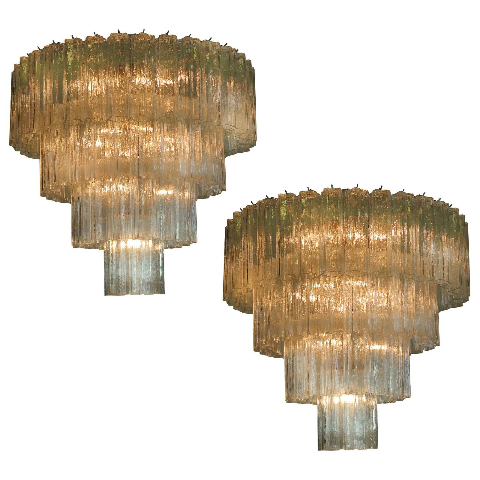 Italian Murano Glass Chandelier, 78 Tronchi, Tony Zuccheri Style