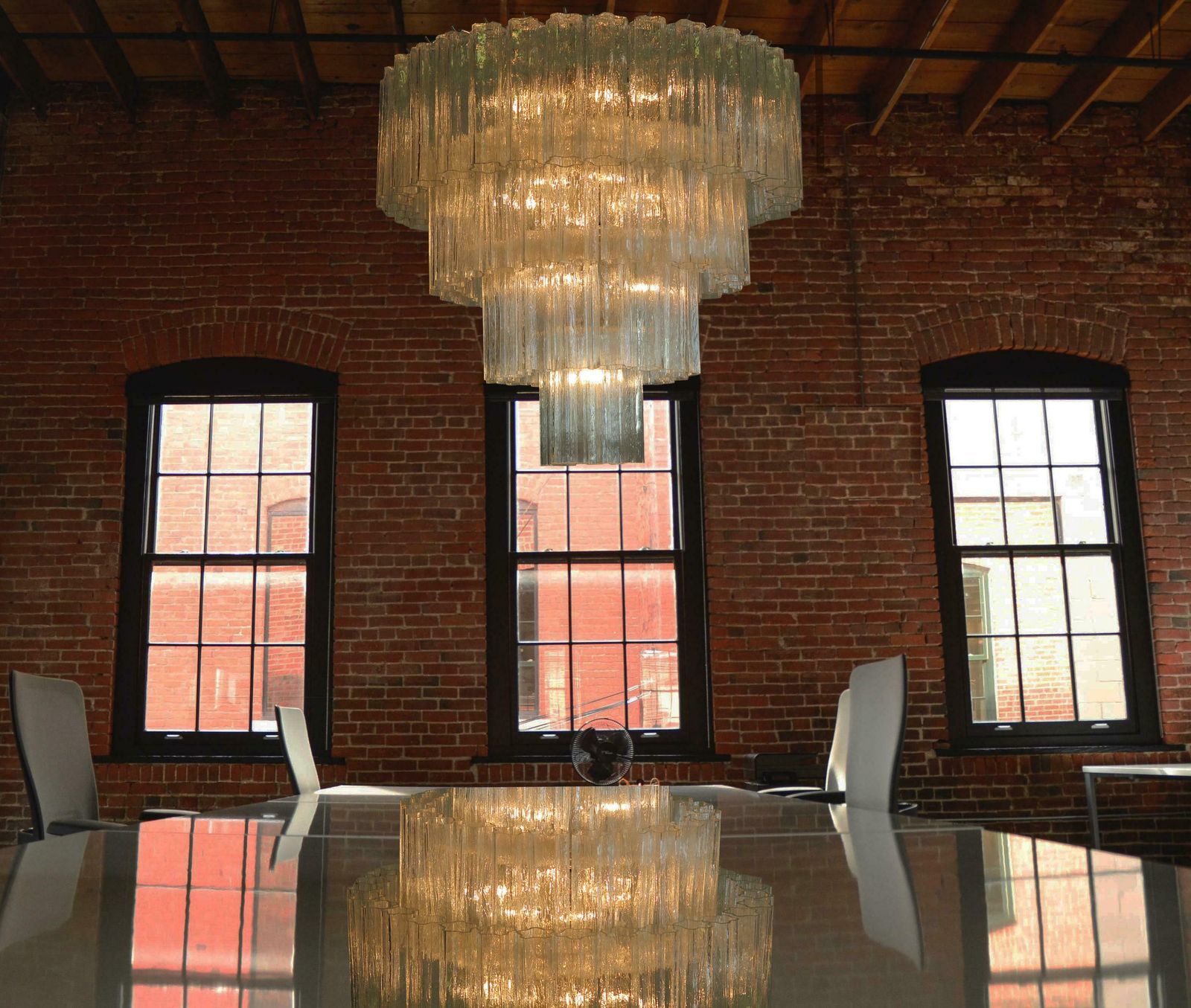 Italian Murano Glass Chandelier, 78 Tronchi, Tony Zuccheri Style photo furniture