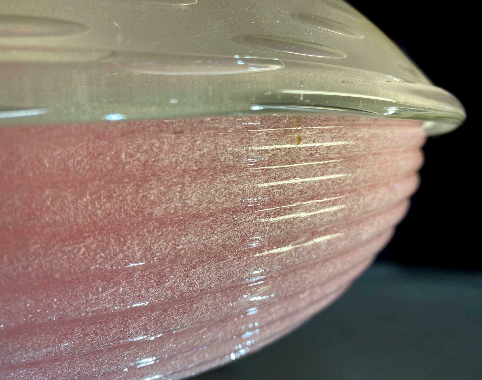 Lighting Charming Pink Glass Lantern Chandelier By Barovier And Toso Murano 1940 photo