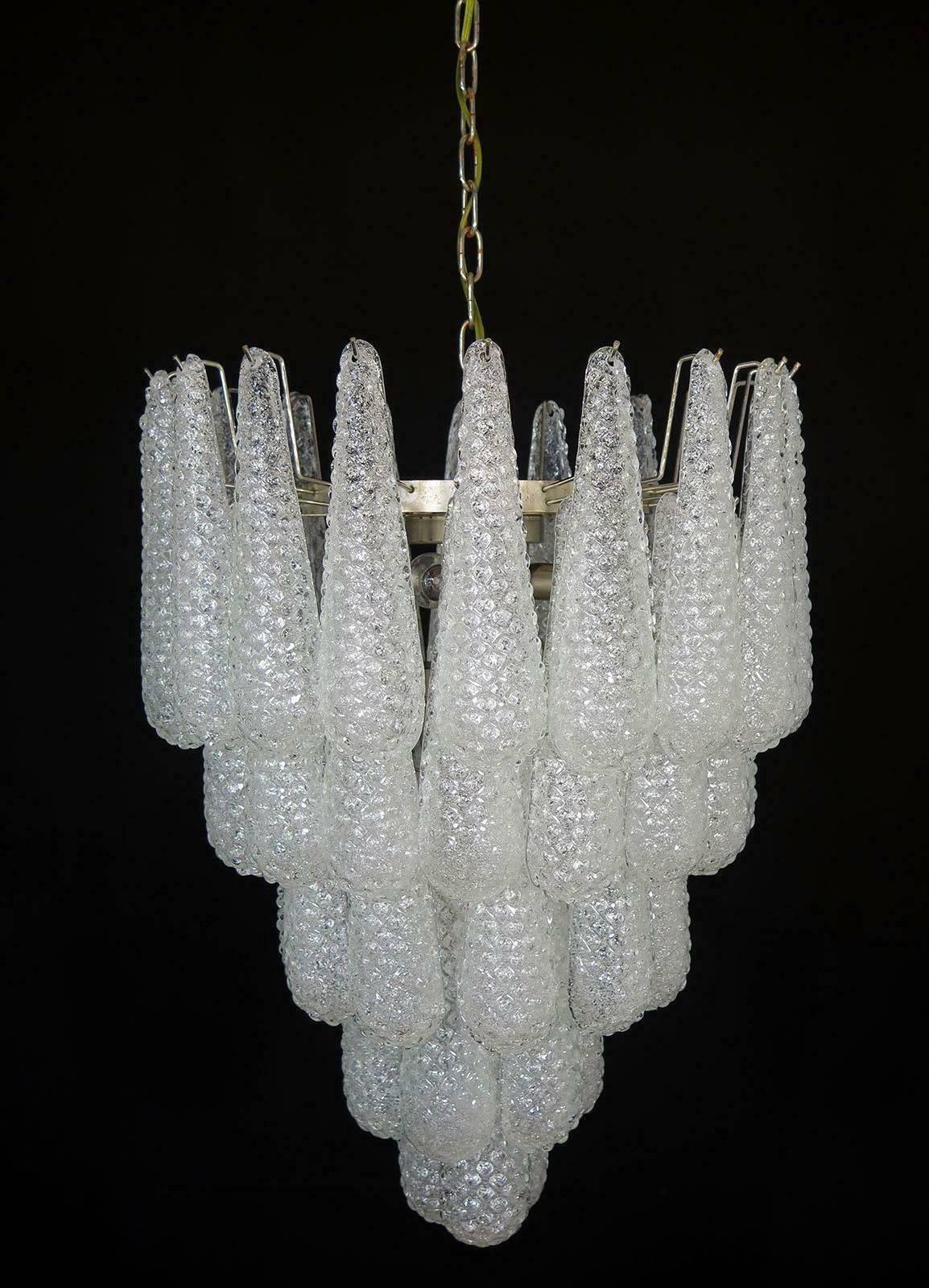 Pair Of Italian Murano Petals Chandeliers Murano photo 2585.0
