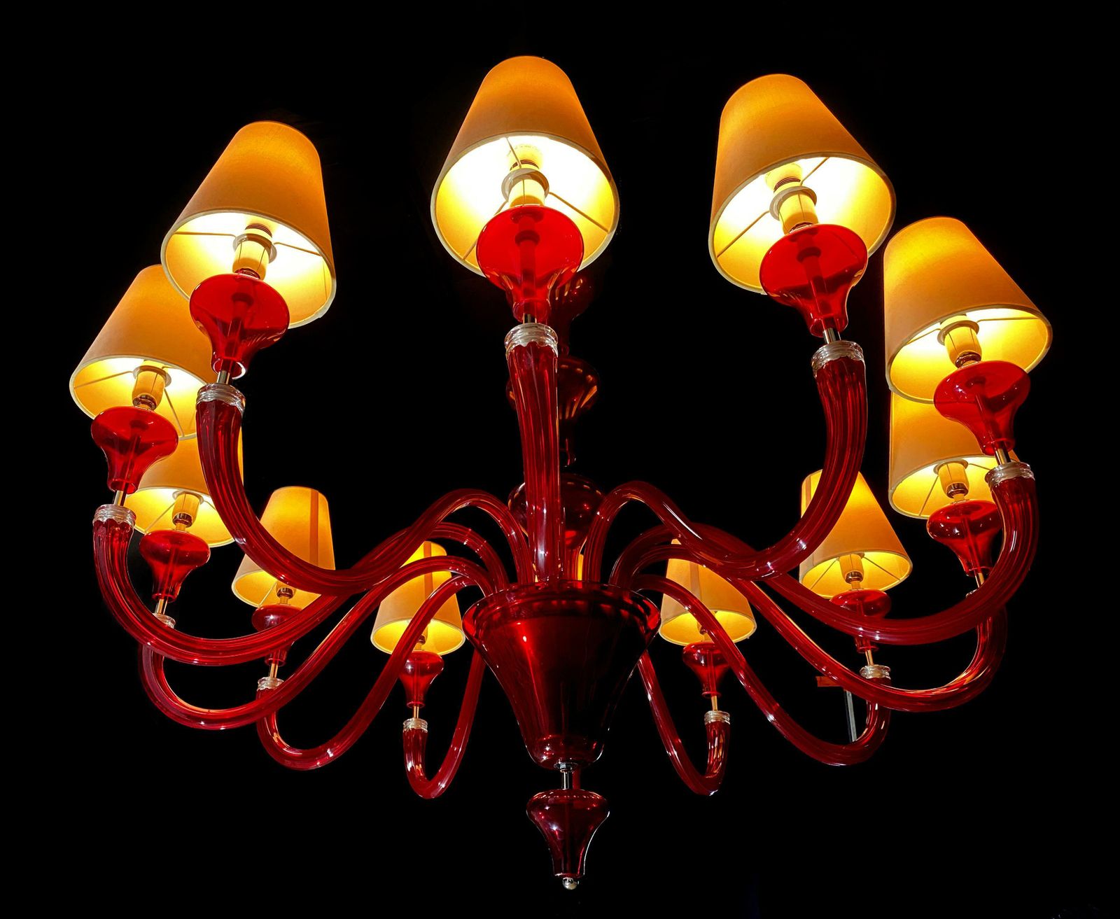 Italian Chandelier By Barovier And Toso Murano 1990 photo furniture