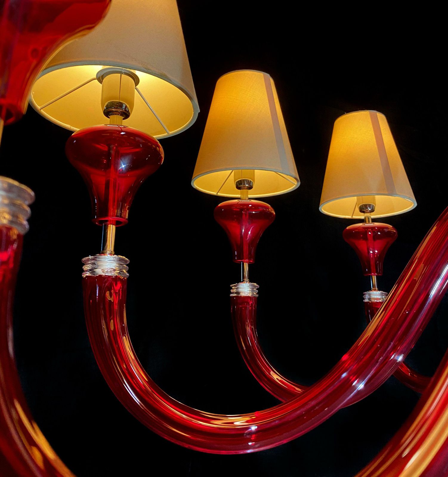 photo vinterior Italian Chandelier By Barovier And Toso Murano 1990