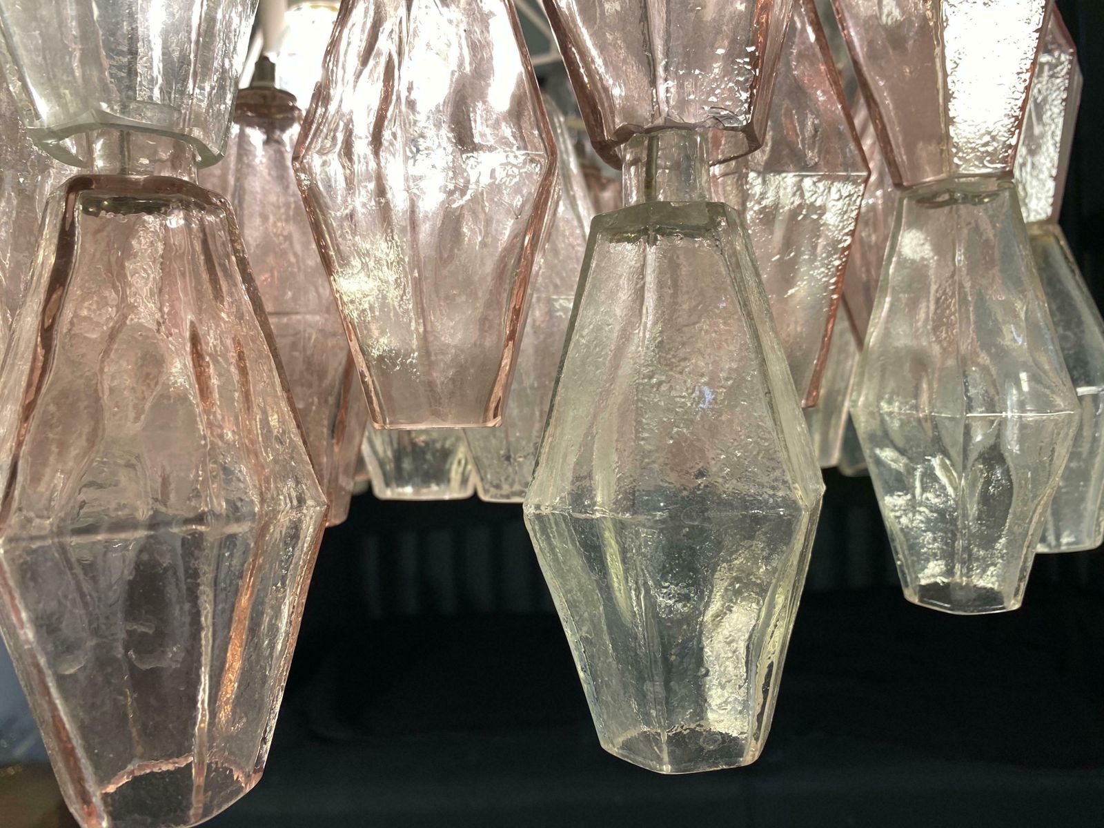 photo furniture Pair Of Original Poliedri Chandelier By Carlo Scarpa For Venini Murano 1960s