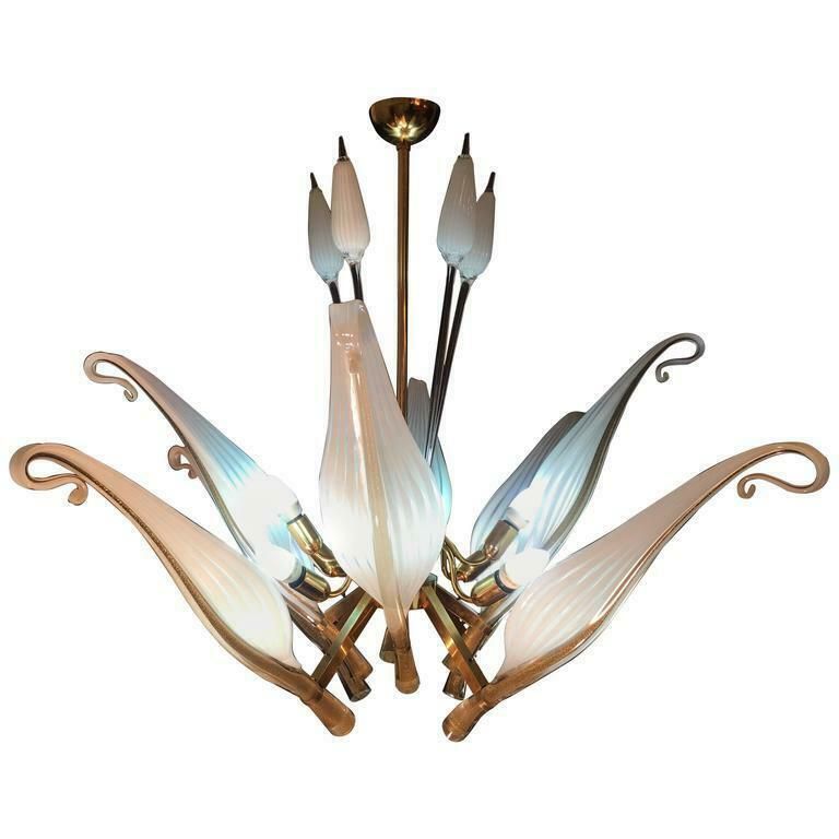 Fantastic Franco Luce For Seguso Murano Chandelier