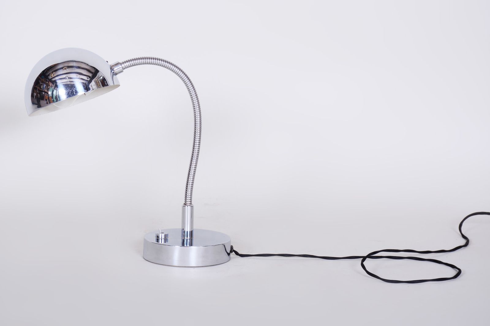 600.0 Chrome Bauhaus Table Lamp, Newly Electrified, Designer M. Prokop, Czechia,1920s photo