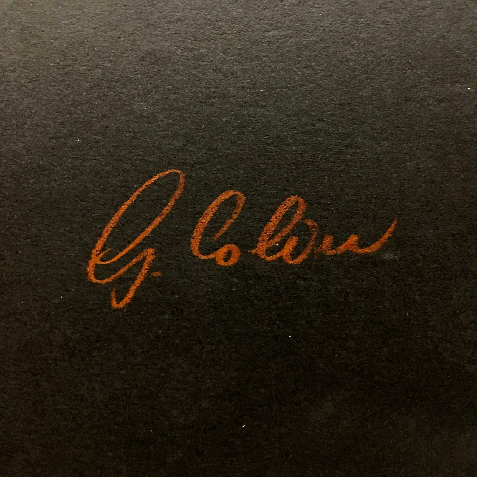 Horse On Black Sky Pencil Fat By Giuseppe Colin 1990 photo vintage