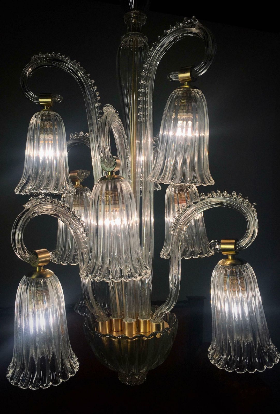 Charming Italian Chandelier By Ercole Barovier, Murano, 1940s photo buy